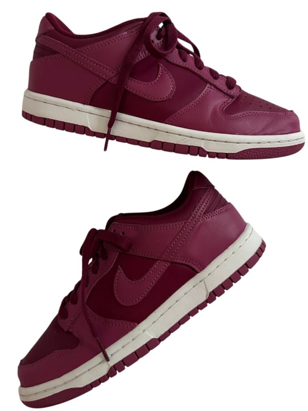 Nike Dunk Low Pink Foam Dark Beetroot Sneakers Size Big Kids 5.5Y